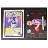J.J. McCarthy 2-Card Rookie/Base Minnesota Vikings Football Card Lot