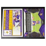 J.J. McCarthy 2-Card Rookie/Base Minnesota Vikings Football Card Lot