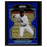 Jazz Chisholm /60 Blue Wave Prizm 2022 Prizm #256 Numbered 39/60 Baseball Card