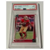Trey Lance PSA 9 Mint 2021 Clearly Donruss #54 Football Card Rookie