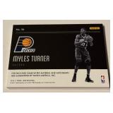 Myles Turner /40 Auto Quad Color Patch 2016-17 Noir #36 Numbered 15/40 Game Worn Basketball Card
