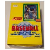 1990 Score MLB Baseball 36 Pack Card Box