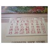 1948 Calendar Leemhuis Shoe Store, Hinckley, MN