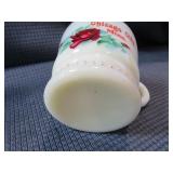 Antique Custard Glass Souvenir Cup - Chisago City, MN