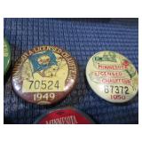 Nine Chauffeur Buttons 1940-50