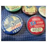 Nine Chauffeur Buttons 1940-50