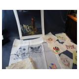 WWI & WWII Hankies, Pilots Silk Map,  Sweetheart Silk, Flying High Artwork