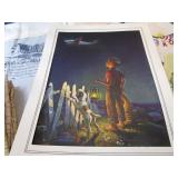 WWI & WWII Hankies, Pilots Silk Map,  Sweetheart Silk, Flying High Artwork