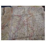WWI & WWII Hankies, Pilots Silk Map,  Sweetheart Silk, Flying High Artwork