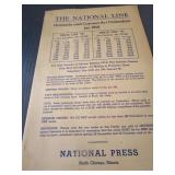 Sunshine Biscuit 1937 Calendar, Salesman Sample 1950