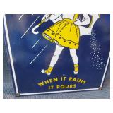 Vintage Porcelain Morton Salt Sign