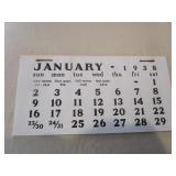 1938 No Branch Milling Co Calendar