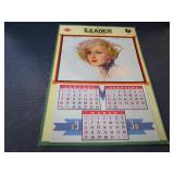 1938 Calendar: Leader, North Branch, MN