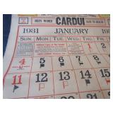 1931 Stark Mn Calendar, FS Olson