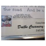 Dalbo Creamery Advertising: Compliments