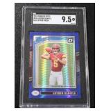 2024 Donruss Optic Blue Hyper Prizm Jayden Daniels #248 SGC 9.5 Rookie Card