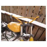 Metal dirt bike frame with shocks, ...