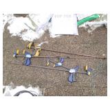 Trio of 36in quick grip bar clamps...