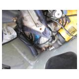 Large tote containing misc motorcyc...
