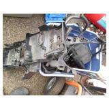 Tote of misc motorcycle parts...