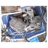 Tote of misc motorcycle parts...