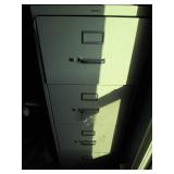 4 Drawer locking file cabinet, lega...