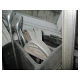 2 Sets of golf clubs, one has wood ...