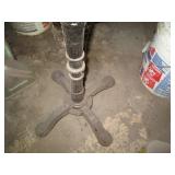 Antique vending machine on a metal ...