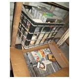 Crate and box full of CDs and other...