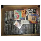 Crate and box full of CDs and other...