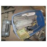 Large tote with empty tool cases an...