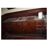 Large wood lockable 6-drawer 2-bifo...