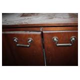 Large wood lockable 6-drawer 2-bifo...