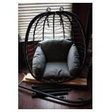 Wicker style hanging egg-chair with...