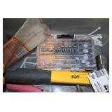 Ziploc storage tote with Dewalt tou...