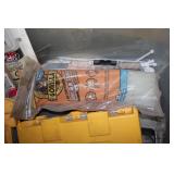 Ziploc storage tote with Dewalt tou...