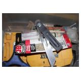 Ziploc storage tote with Dewalt tou...