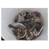 Bucket of misc automotive hardware ...