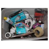 Large tote containing misc home imp...