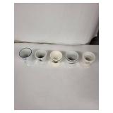 Egg Cups - Vintage Ceramic Assorted Logos (Lot of 5)