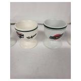 Egg Cups - Vintage Ceramic Assorted Logos (Lot of 5)