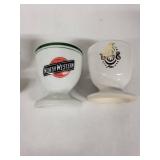 Egg Cups - Vintage Ceramic Assorted Logos (Lot of 5)