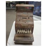 National Vintage Cash Register - Wooden Cabinet, Mid-Century