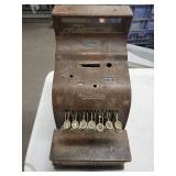 National Vintage Cash Register - Wooden Cabinet, Mid-Century