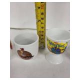 Vintage Cartoon Egg Cups - Lot of 5