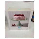 Martha Stewart Jadeite Glass Highbrook Cake Stand - 11in x 4.7in