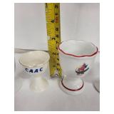 Egg Cups - Vintage Souvenir Set (Lot of 5) - Disney & City Prints