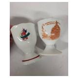 Egg Cups - Vintage Souvenir Set (Lot of 5) - Disney & City Prints