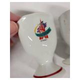 Egg Cups - Vintage Souvenir Set (Lot of 5) - Disney & City Prints