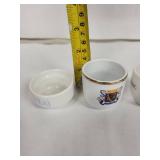 Egg Cups - Vintage (Lot of 5) - Hollóházi Hungary, Porsgrund Norway, Kurashiki Japan